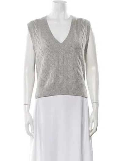 Pre-owned Polo Ralph Lauren Wool Striped Vest In Gray