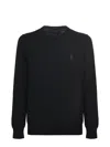 Polo Ralph Lauren Wool Slim Fit Sweater With Logo Embroidery In Black