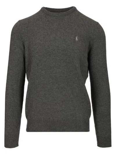 Polo Ralph Lauren Wool Sweater Knitwear Grey In Gray