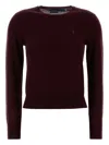 Polo Ralph Lauren Plum Wool Sweater In Red