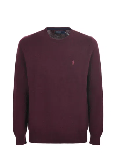 Polo Ralph Lauren Wool Sweater In Burgundy