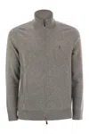 Polo Ralph Lauren Wool Sweater With Zip In Gray