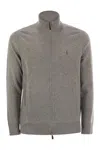 Polo Ralph Lauren Wool Sweater With Zip In Gray