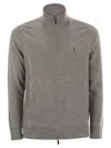 Polo Ralph Lauren Wool Sweater With Zip In Gray