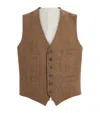 Polo Ralph Lauren Wool Tick-weave Tweed Waistcoat In Brown