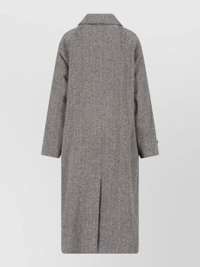 Polo Ralph Lauren Wool Trench Coat In Gray