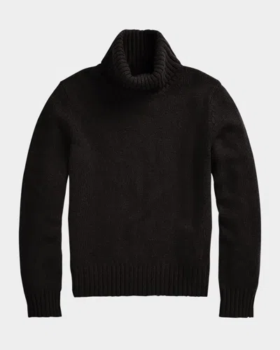 Polo Ralph Lauren Wool Turtleneck Sweater In Black