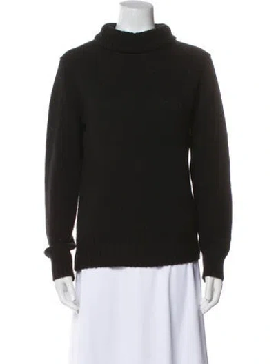 Pre-owned Polo Ralph Lauren Wool Turtleneck Sweater In Black