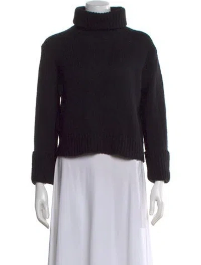 Pre-owned Polo Ralph Lauren Wool Turtleneck Sweater In Black