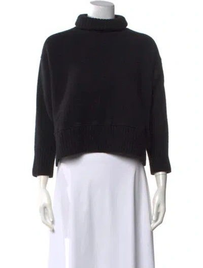 Pre-owned Polo Ralph Lauren Wool Turtleneck Sweater In Black