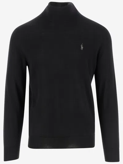 Polo Ralph Lauren Wool Turtleneck Sweater In Black