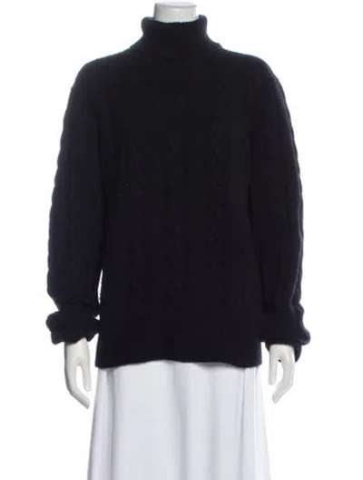 Pre-owned Polo Ralph Lauren Wool Turtleneck Sweater In Blue