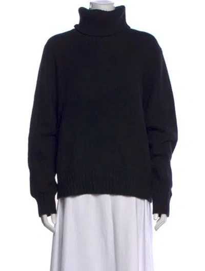 Pre-owned Polo Ralph Lauren Wool Turtleneck Sweater In Blue