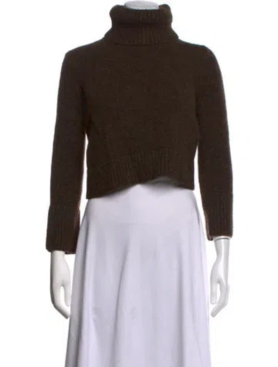 Pre-owned Polo Ralph Lauren Wool Turtleneck Sweater In Brown
