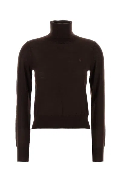 Polo Ralph Lauren Wool Turtleneck Sweater In Brown