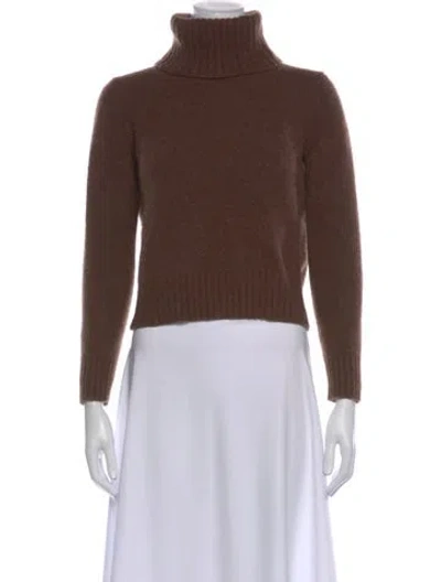 Pre-owned Polo Ralph Lauren Wool Turtleneck Sweater In Brown