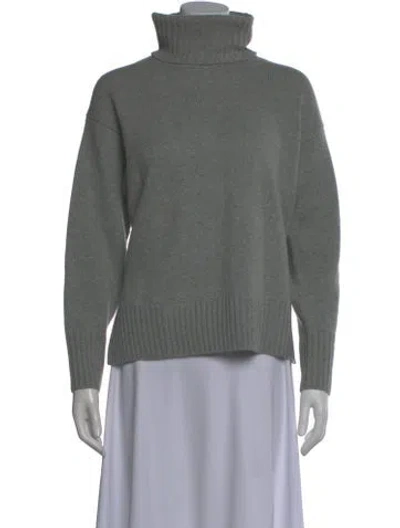 Pre-owned Polo Ralph Lauren Wool Turtleneck Sweater In Gray