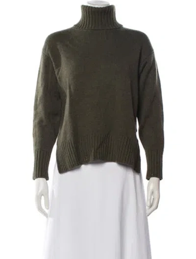 Pre-owned Polo Ralph Lauren Wool Turtleneck Sweater In Green