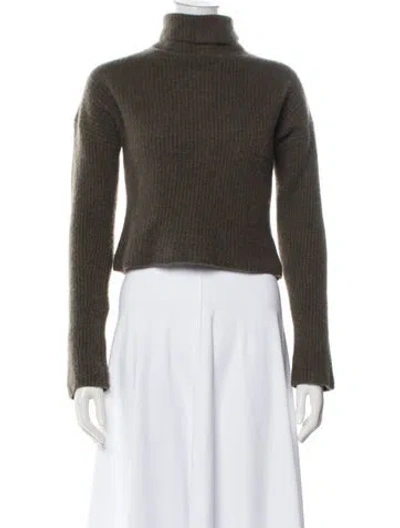 Pre-owned Polo Ralph Lauren Wool Turtleneck Sweater In Green