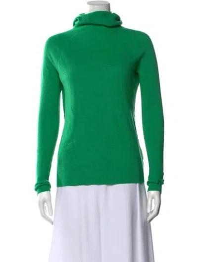 Pre-owned Polo Ralph Lauren Wool Turtleneck Sweater In Green