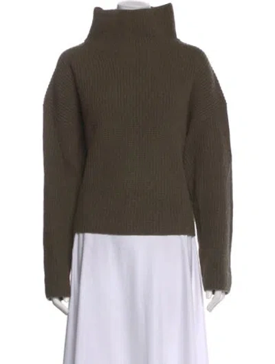 Pre-owned Polo Ralph Lauren Wool Turtleneck Sweater In Green