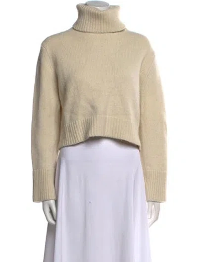 Pre-owned Polo Ralph Lauren Wool Turtleneck Sweater In Neutral