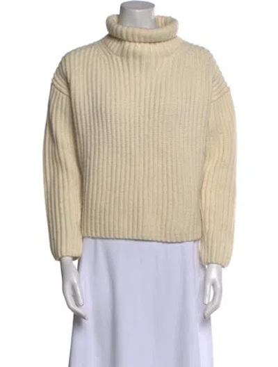 Pre-owned Polo Ralph Lauren Wool Turtleneck Sweater In Neutral