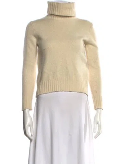 Pre-owned Polo Ralph Lauren Wool Turtleneck Sweater In Neutral
