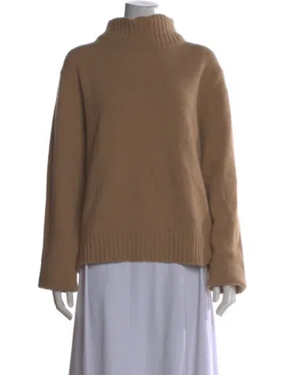 Pre-owned Polo Ralph Lauren Wool Turtleneck Sweater In Neutral