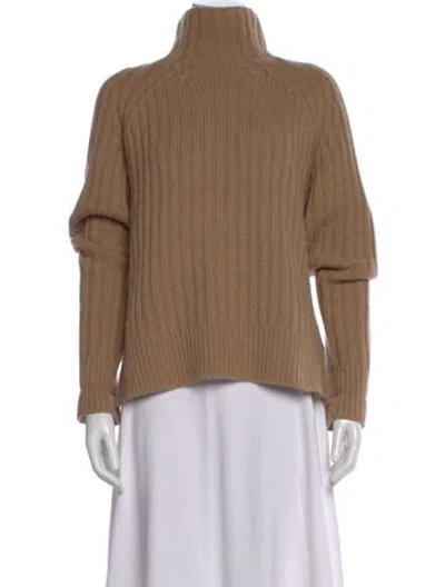 Pre-owned Polo Ralph Lauren Wool Turtleneck Sweater In Neutral