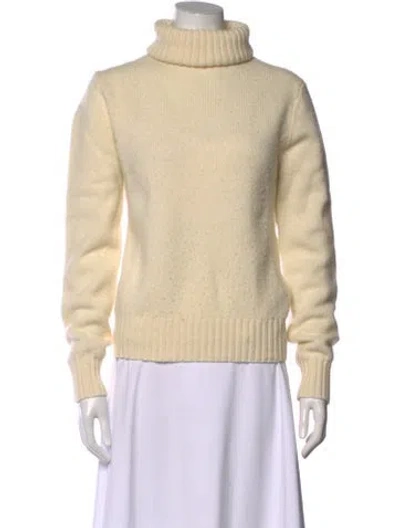 Pre-owned Polo Ralph Lauren Wool Turtleneck Sweater In Neutral