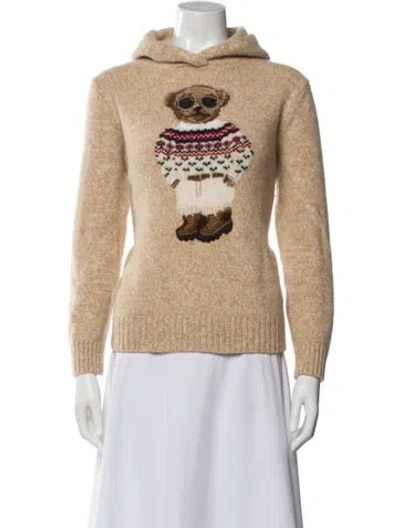 Pre-owned Polo Ralph Lauren Wool Turtleneck Sweater In Neutrals