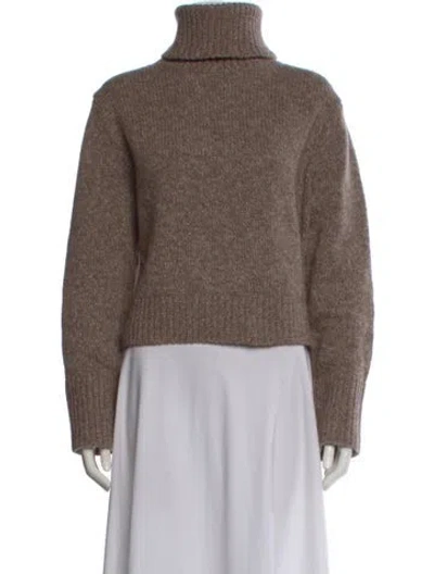 Pre-owned Polo Ralph Lauren Wool Turtleneck Sweater In Neutrals