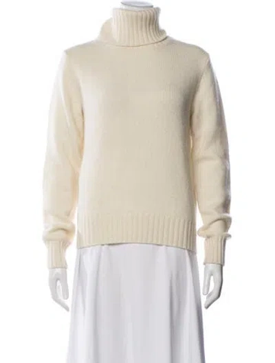 Pre-owned Polo Ralph Lauren Wool Turtleneck Sweater In Neutrals