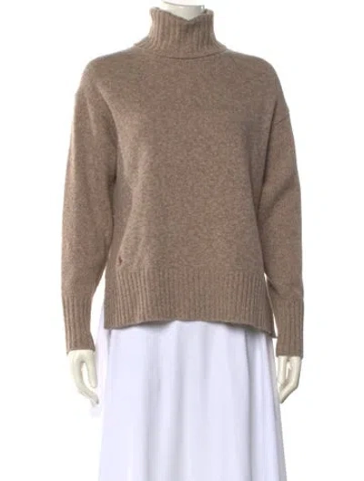 Pre-owned Polo Ralph Lauren Wool Turtleneck Sweater In Neutrals