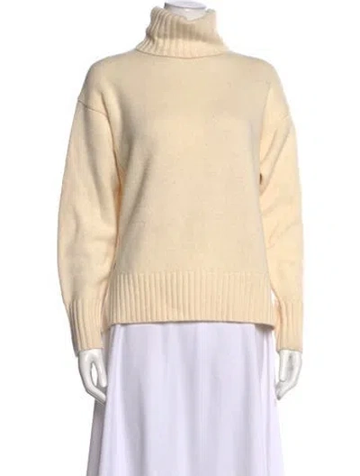 Pre-owned Polo Ralph Lauren Wool Turtleneck Sweater In Neutrals