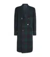 Polo Ralph Lauren Wool Tweed Double-breasted Overcoat In Black