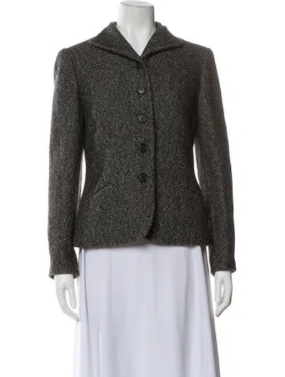 Pre-owned Polo Ralph Lauren Wool Tweed Pattern Blazer In Multi