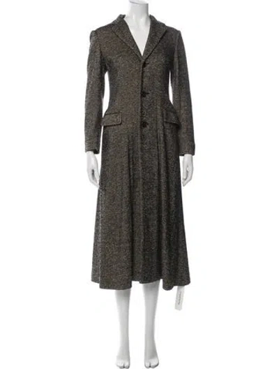 Pre-owned Polo Ralph Lauren Wool Tweed Pattern Coat In Green