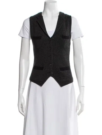 Pre-owned Polo Ralph Lauren Wool Tweed Pattern Vest In Multi