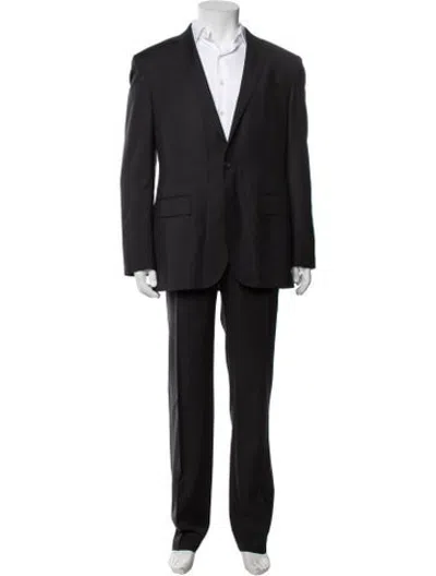 Pre-owned Polo Ralph Lauren Wool Two-piece Suit Vest In Black
