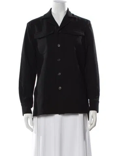 Pre-owned Polo Ralph Lauren Wool Utility Jacket In Black