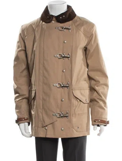 Pre-owned Polo Ralph Lauren Wool Utility Jacket In Brown