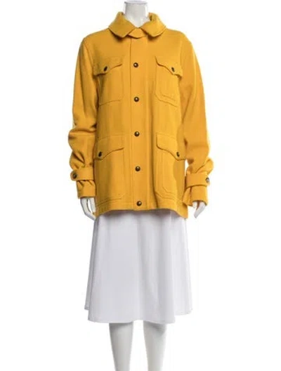 Pre-owned Polo Ralph Lauren Wool Utility Jacket In Yellow