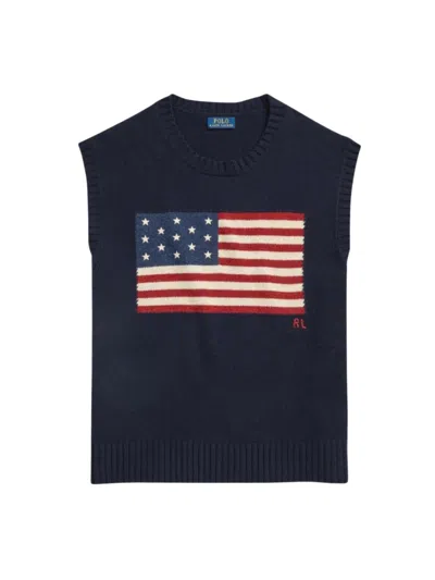 Polo Ralph Lauren Wool Vest In Blue