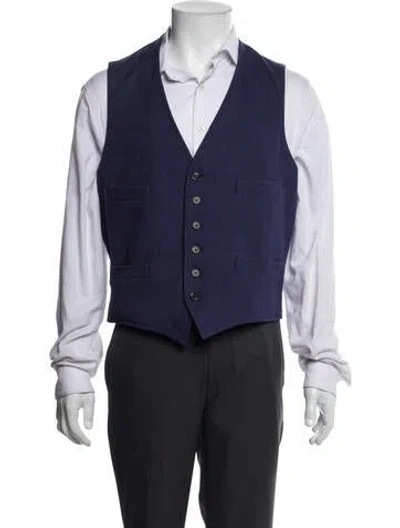 Pre-owned Polo Ralph Lauren Wool Vest In Blue
