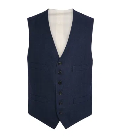 Polo Ralph Lauren Wool Waistcoat In Blue