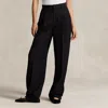 Polo Ralph Lauren Wool Wide-leg Tuxedo Trouser In Black