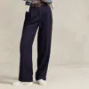 Polo Ralph Lauren Wool Wide-leg Tuxedo Trouser In Blue
