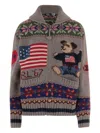Polo Ralph Lauren Wool Zip-up Sweater In Multi